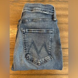 MOTHER The Pixie Tomcat Ankle Cropped Blue Jeans Size 26